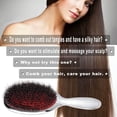 thumbnail image 4 of Professional Hair Brush Massage Comb Oval -static Paddle Hair Extension, 4 of 6