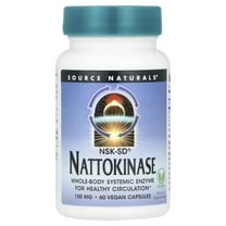 Source Naturals Nattokinase, Whole-Body Systemic Enzyme for Healthy Circulation* 100 mg - 60 Vegan Capsules