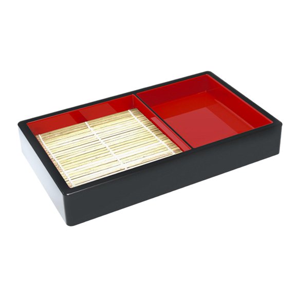Bandeja para fideos soba Bandeja para servir sushi con escurridor Escurridor Plato para comida Plato para fideos fríos Bandeja para sashimi para cocin 31 x 185 x 5 cm