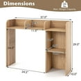 thumbnail image 3 of Costway Desk Bookshelf Desktop Storage Organizer Display Shelf Rack Dorm Office Natural, 3 of 9