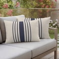 thumbnail image 2 of Outdoor Waterproof Pillow Covers Modern Navy Blue White Stripe Decorative Throw Pillow Protectors,Pillowcase Cushion Cases for Patio Sofa Garden Couch,20x12in,Pack of 2, 2 of 14