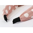 thumbnail image 3 of Pxiakgy Hot Sale!! Polka Dot Bunny Ear Knotted Bow Headbands - Vintage Hair Accessories for Women and Girls Fashion Bow Knot Dot Hairband Women Hair Head Hoop Sweet Girls Hair Headband Pink One Size, 3 of 4