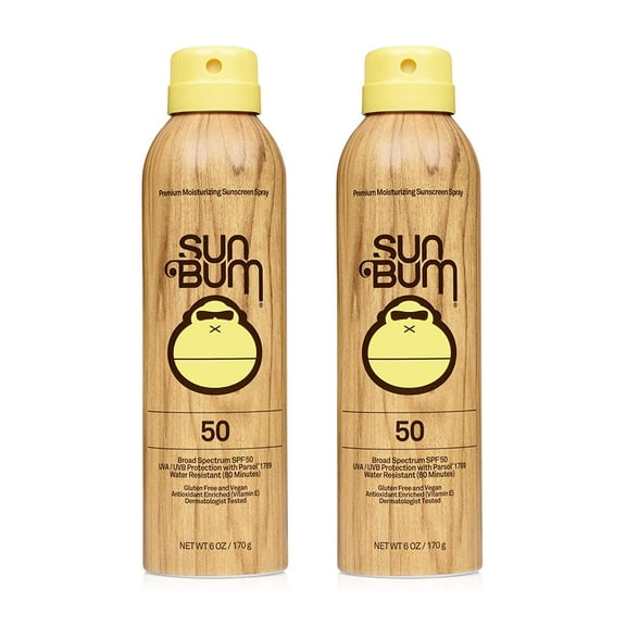 Sun Bum Sun Bum Original Spf 50 Sunscreen Spray Vegan and Hawaii Act 104 Compliant (octinoxate & Oxybenzone Free) Broad Spectrum Moisturizing Uva/uvb Sunscreen With Vitamin E 2 Pack