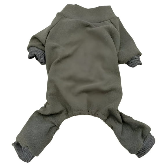 TELOLY 1Pcs Dog Pajamas,Velvet Dog Coats for Medium Dogs,Dog Coat,Gray,L