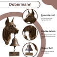 thumbnail image 4 of Dog Themed Welcome Doorbell, Retro Funny Animal Welcome Doorbell,Wall-Mounted Decorative Cast Iron/Resin Hanging Bell, Yard,Garden,Outdoor (1pcs-Doberman), 4 of 7