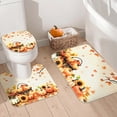 thumbnail image 3 of FRAMICS 16-Piece Fall Harvest Thanksgiving Shower Curtain Sets with Rugs, Maple Leaves Pumpkin Bathroom Sets, Waterproof Fabric Bathroom Curtain Decor with Hooks, 3 of 9