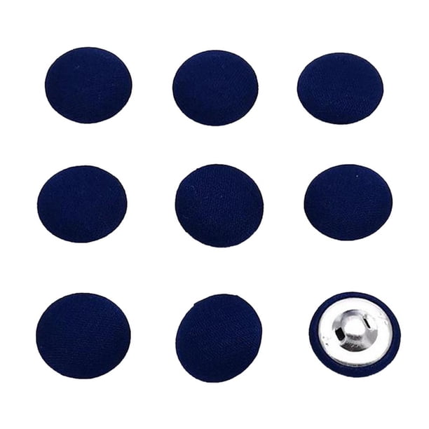 10 piezas de botones forrados de tela, botones de tela / botón de tela / decorativo Azul