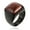Black (Tiger's Eye), variant on Men Titanium Steel Ring Square Crystal Stone Gemstone Punk Band Wedding Jewelry