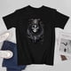 thumbnail image 3 of Gothic Skull and Crow Black Death Graphic T-shirt Tee Unisex Retro Gothic Tee Top, 3 of 4