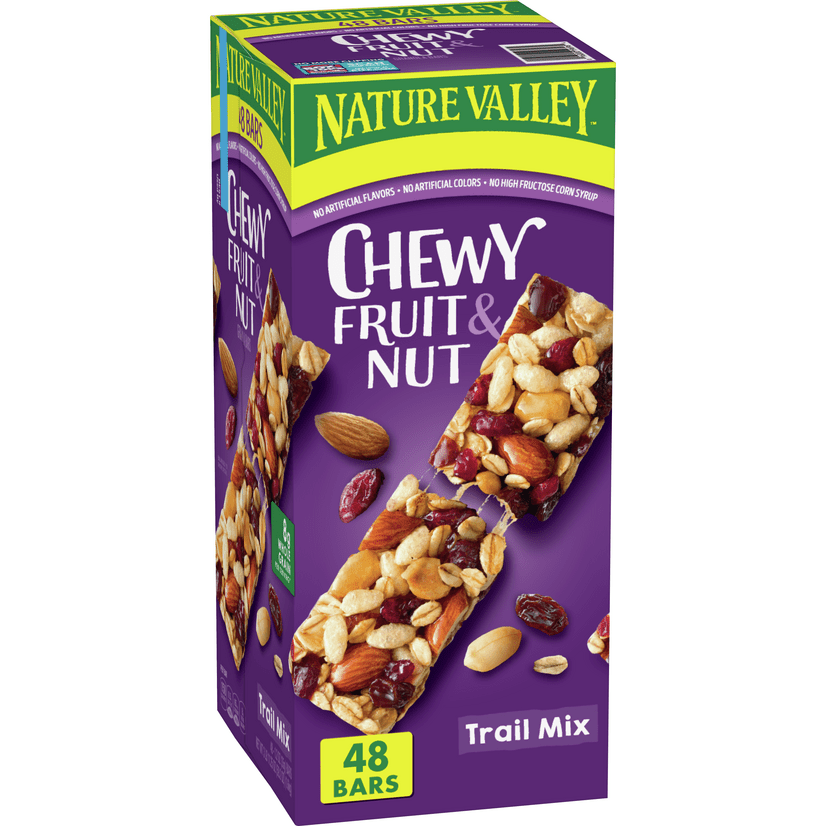 Nature Valley Chewy Trail Mix Granola Bar, Fruit and Nut, 48 ct, 59.2