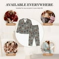 thumbnail image 6 of KLL Rooster Print Women's Long Sleeve Pajamas with Pants Sleepwear Loungewear 2 Set-X-Large, 6 of 7