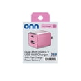 thumbnail image 7 of onn 32W Dual-Port USB-C & USB-A Wall Charger, Fast Charging, USB-IF Certified, Foldable Plug, Compatible with iPhone, iPad, AirPods, Samsung Galaxy, Note, Pixel, & More - Pink, 7 of 7