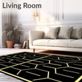 thumbnail image 2 of ODIKA 8'x10' Machine Washable Non-Slip Area Rug, Elegant Honeycomb Trellis Art High Traffic Rug with Pad, Black, 581896, 2 of 8