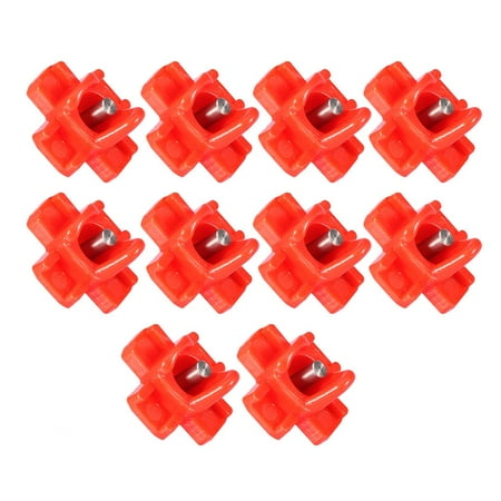 Qiilu 10pcs Pack Automatic Chicken Feeder Nipples Water Drinking