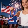 thumbnail image 6 of chaungfeng 12 Pack American Flag Gift Bags, 4th of July Patriotic Stars and Stripes Reusable Totes Non Woven Candy Totes for Independence Day Birthday Party Supplies(7.9" x 7.9" x 3.5"), 6 of 7