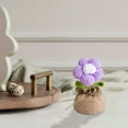 thumbnail image 6 of Handmade Crochet Flower Pot | Colorful Puff Flowers for Home & Car Decor | Unique Gift for Valentine's Day, Mother's Day & Teacher Appreciation | Cute Knitted Office Decoration, 6 of 8