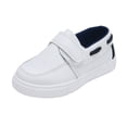 thumbnail image 3 of Domzle Kid's Casual Boat Shoe Loafers - School Shoes for Boys Girls (Toddler/Little Kid/Big Kid) White, 3 of 5