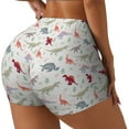 thumbnail image 2 of Kdxio Cute Dinosaur Print Workout Shorts for Women Seamless Soft Smooth Gym Yoga Scrunch Active Shorts, 2 of 9