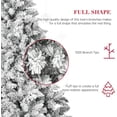 thumbnail image 5 of SUNCROWN 6FT Premium Artificial Christmas Tree, Snow Flocked Hinged Pine Tree with Solid Metal Stand for Outdoor and Indoor Holiday Decor in Green and White, 5 of 9
