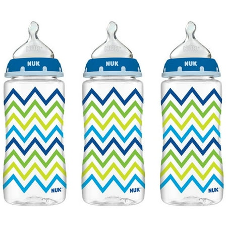 NUK 10 Oz. Chevron Nurser Bottles, 3 Pack