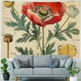 thumbnail image 4 of Shiartex  Flower Tapestry Wall Hanging - Wildflower Plant Floral Fruit Tapestry Butterfly Botanical Small Tapestries for Bedroom Living Room 40x30inch, 4 of 6