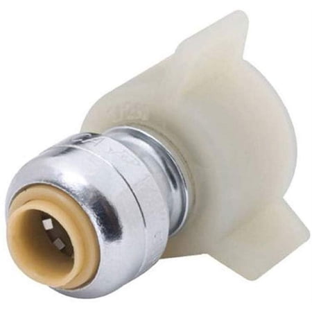 SharkBite U3531LFA Toilet Pipe Connector 1/4 inch 3 OD x 7/8 inch Ballcock Thread Plumbing Fitting Push-to-Connect PEX Copper CPVC HDPE