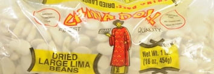(3 pack) China Doll Dried Large Lima Beans, 16 oz Bag