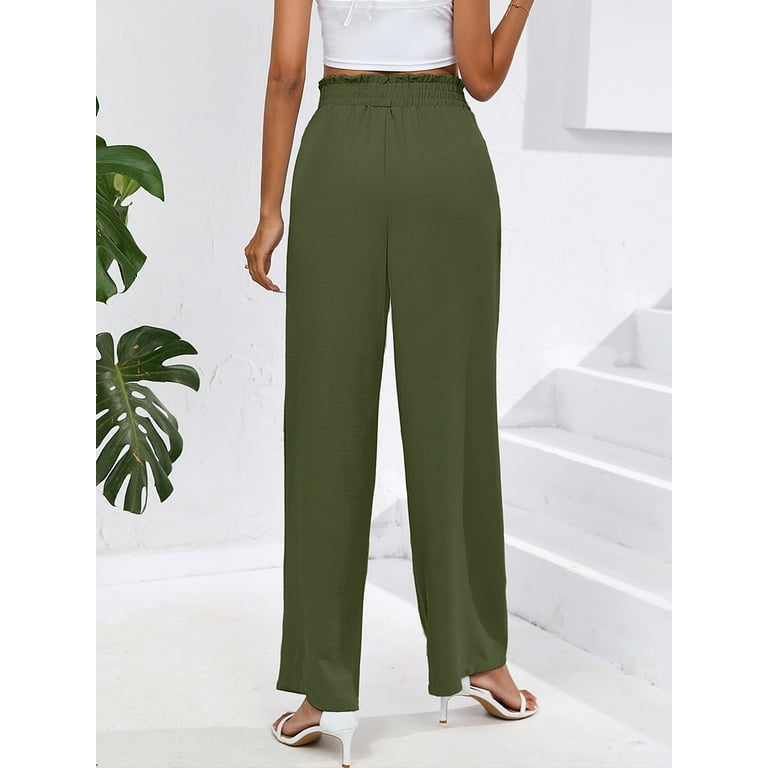 Chiclily Women Wide Leg Pants with Pockets High Waist Loose Chiclily Women Wide Leg Pants with Pockets High Waist Loose