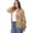 Gold, variant on Women's Plus Size Sequin Bomber Jacket - 1X, Rose Gold