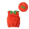 thumbnail image 3 of Gunia Baby Pumpkin Outfit Toddler Infant Girls Boys Halloween Costume Fleece Vest Tops Sets Hat 2Pcs Set,Size 0-3 Years, 3 of 9
