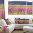 thumbnail image 1 of Purple Flowers in Mountain Pasture - Floral Canvas Art Print, 1 of 3