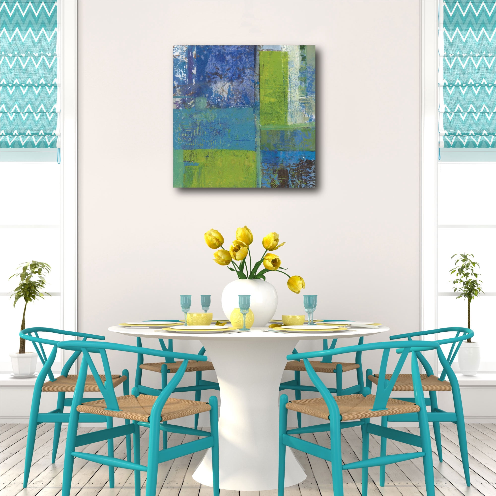 Tealscape II Gallery-Wrapped Canvas Wall Art, 16x16