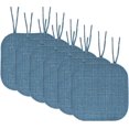 thumbnail image 3 of FUNING  Chair Cushion Memory Foam Pads with Ties Honeycomb Pattern Slip Non Skid Rubber Back Rounded Square 16" x 16" Seat Cover, 3 of 7