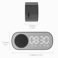 thumbnail image 6 of EUWBSSR Digital Alarm Clock Bluetooth 5.0 Speaker LED Display Mirror Desk Alarm Clock with FM Radio Support TF Card Play Hands-Free Call Dual Alarm Clock with USB Charging Port Adjustable Brightness, 6 of 9