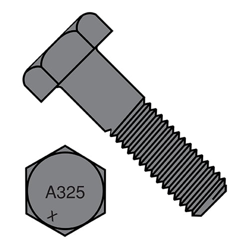 3/4-10X3 1/2 Heavy Hex Structural Bolts A325-1 Plain Made in North America (Pack Qty 80) BC-7556A325-1