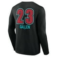 thumbnail image 3 of Men's Zac Gallen Black Arizona Diamondbacks Name & Number Fastball Long Sleeve T-Shirt, 3 of 3
