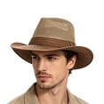 thumbnail image 2 of Gtoiithly Stylish Sun Hats for Women and Men Wide Brim Strap Design UPF50+ Breathable Beach Cap for Outdoor Adventures L1-Coffee, 2 of 4