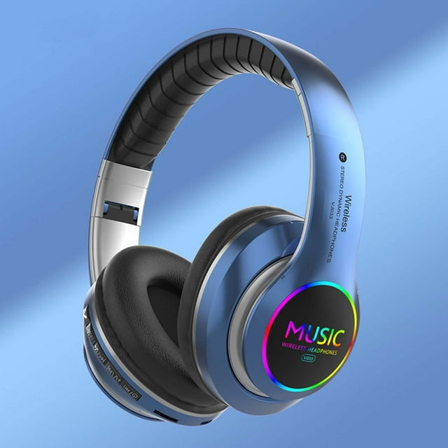Xihbxyly Venta de Liquidación Auriculares En Subwoofer Bluetooth 5.0 Montados En Cabeza, Incorporación de Micrófono, Llamadas Inalámbricas, Cancelación de Estéreo Plegables, Auriculares En Orejeras S