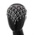 thumbnail image 2 of Cadena para la cabeza con diamantes de imitación, joyería, diadema de novia de cristal, diadema para la frente, 2 of 5