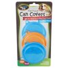 Bow Wow Pals 8813 Pet Food Can Cover, For Use With Cat and Dog Food Cans, Plastic, Assorted