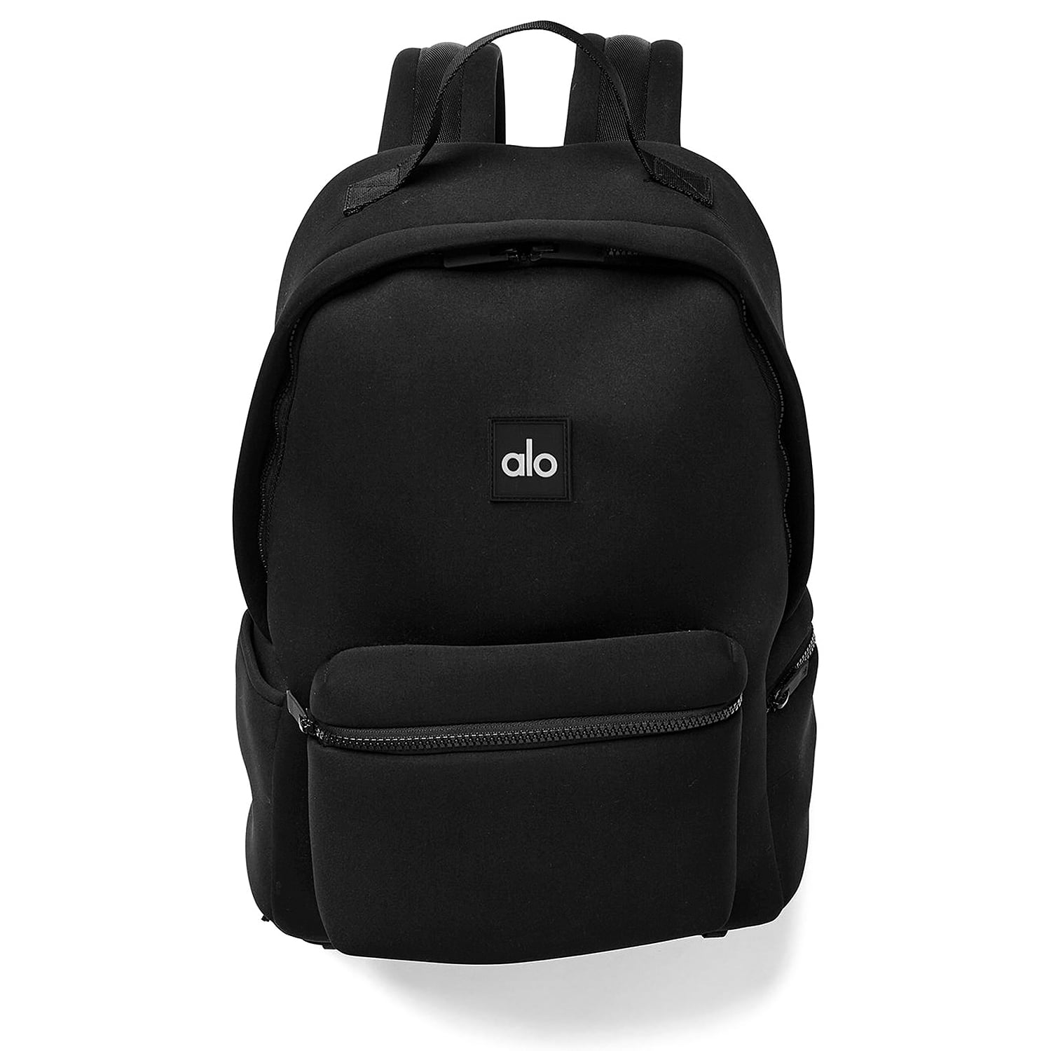 Alo Yoga Stow Backpack in Black Neoprene with Detachable Pouch, Laptop Sleeve - Water-Resistant Sport Gym Backpack for Adults