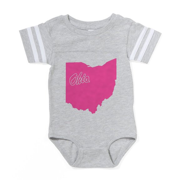 CafePress - Ohio - Cute Infant Baby Football Bodysuit