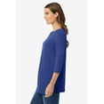thumbnail image 3 of Woman Within Plus Size Perfect Three-Quarter Sleeve Boatneck Tee, 3 of 5