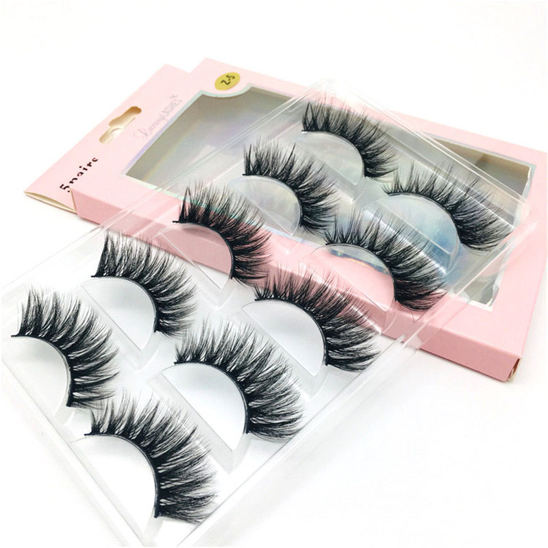 5 Pairs CrueltyFree False Eyelashes Long Thick Drama Eyelashes
