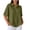 Green, variant on Yyuenw Women Lapel Collar Half Button Waffle Knit Drop Shoulder Short Sleeve Polo Solid Color Top for Casual Daily