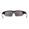 thumbnail image 4 of Mens Shield Color Mirror Classic Baseball Halfrim Sport Sunglasses Black Grey Teal Mirror, 4 of 4