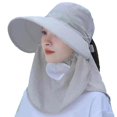 thumbnail image 1 of Women's Summer Sunscreen Hat, Wide Brim UV Protection, Face Mask Included, Breathable & Comfortable for Outdoor Activities - Tea Picking, Cycling, Farm Work, 1 of 7