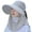 GRAY, variant on Women's Summer Tea Picking Sun Hat - Breathable Polyester Fiber Face Mask Hat for UV Protection
