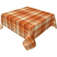 thumbnail image 2 of Checkered Fall Tablecloth Square 60x60 Inch,Burnt Orange Retro Plaid Table Cloth,Stain Resistance Polyester Autumn Thanksgiving Indoor Outdoor Table Covers for Kitchen Dining Parties Picnic, 2 of 6