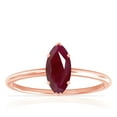 thumbnail image 1 of GemsNY July Birthstone - Dainty Marquise Four Prong Ruby Solitaire Ring (Grade - A | 1.50cts.), 1 of 4